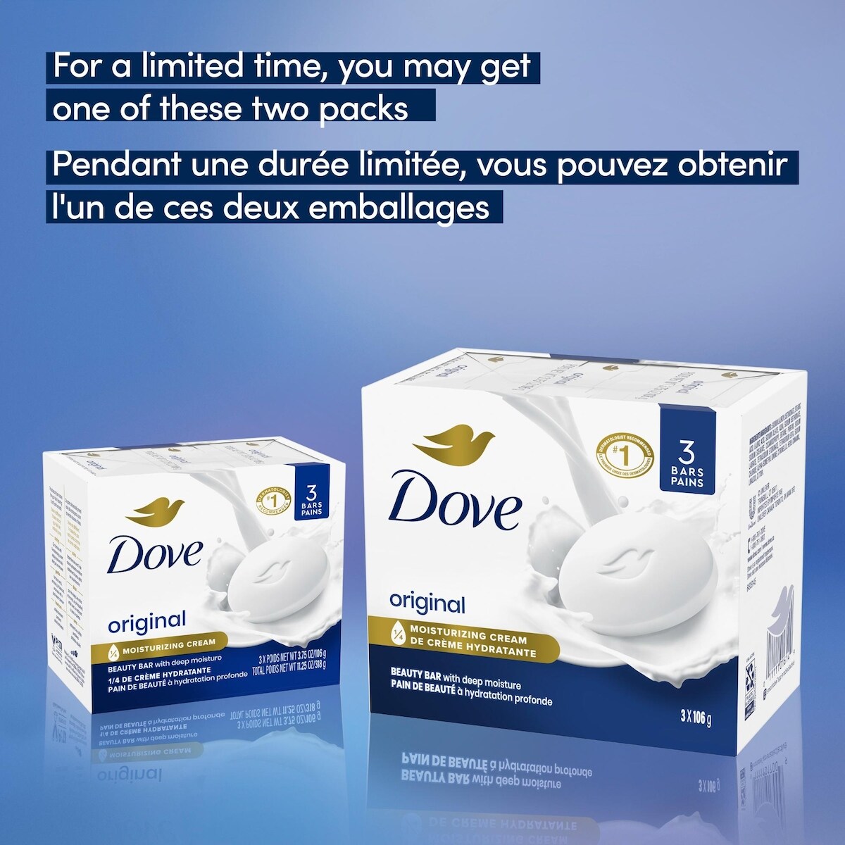 Dove Beauty Bar for healthy-looking skin White 106 g 3 count