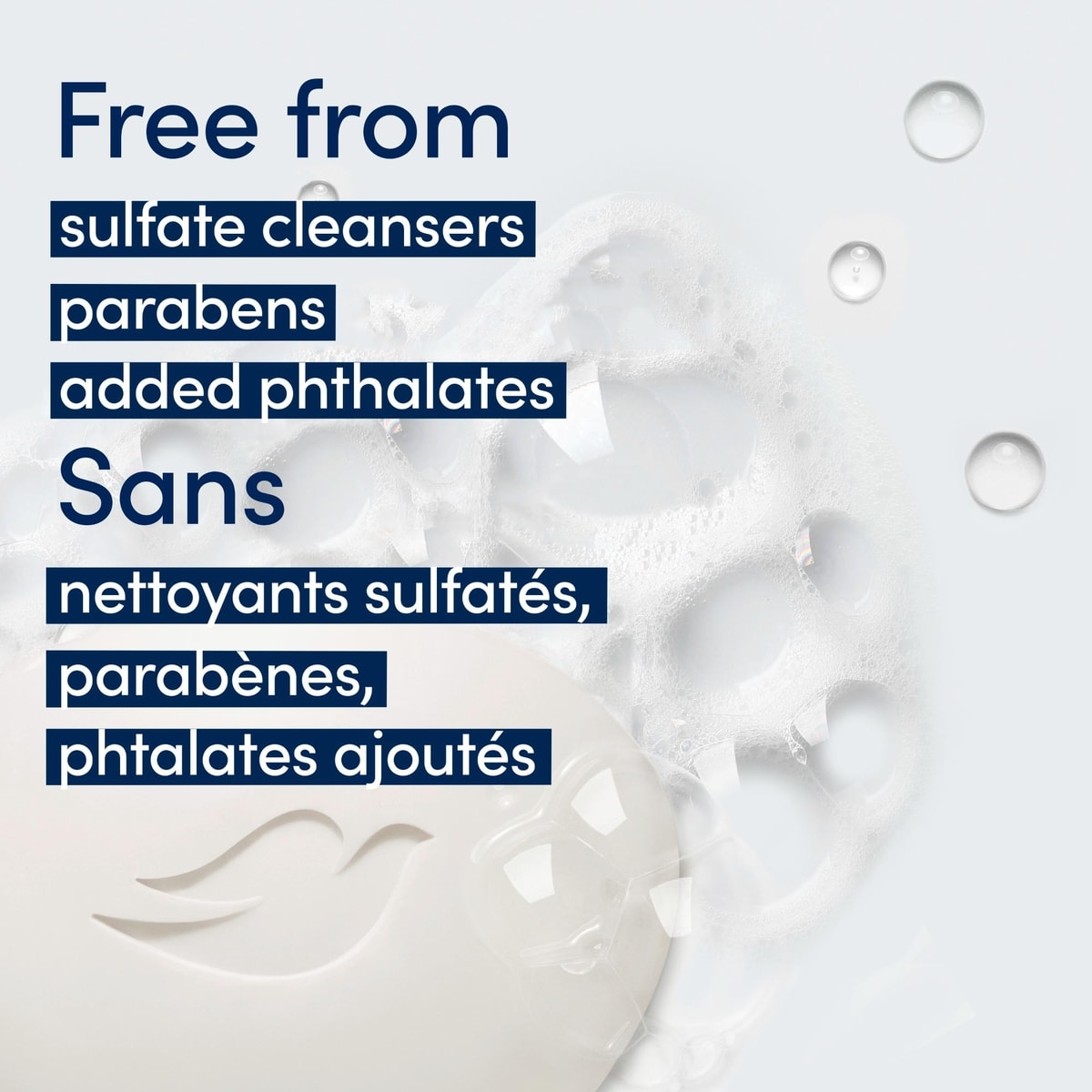 Pain de beauté pour une peau saine Dove Blanc hypoallergénique 106 g x 3