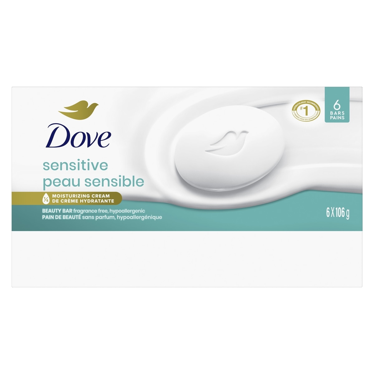 Beauty Bar for Sensitive Skin Care 106 g 6 count