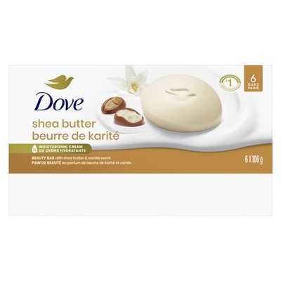 Beauty Bar more moisturizing than bar soap Shea Butter for soft and pampered skin 106 g 6 count 3