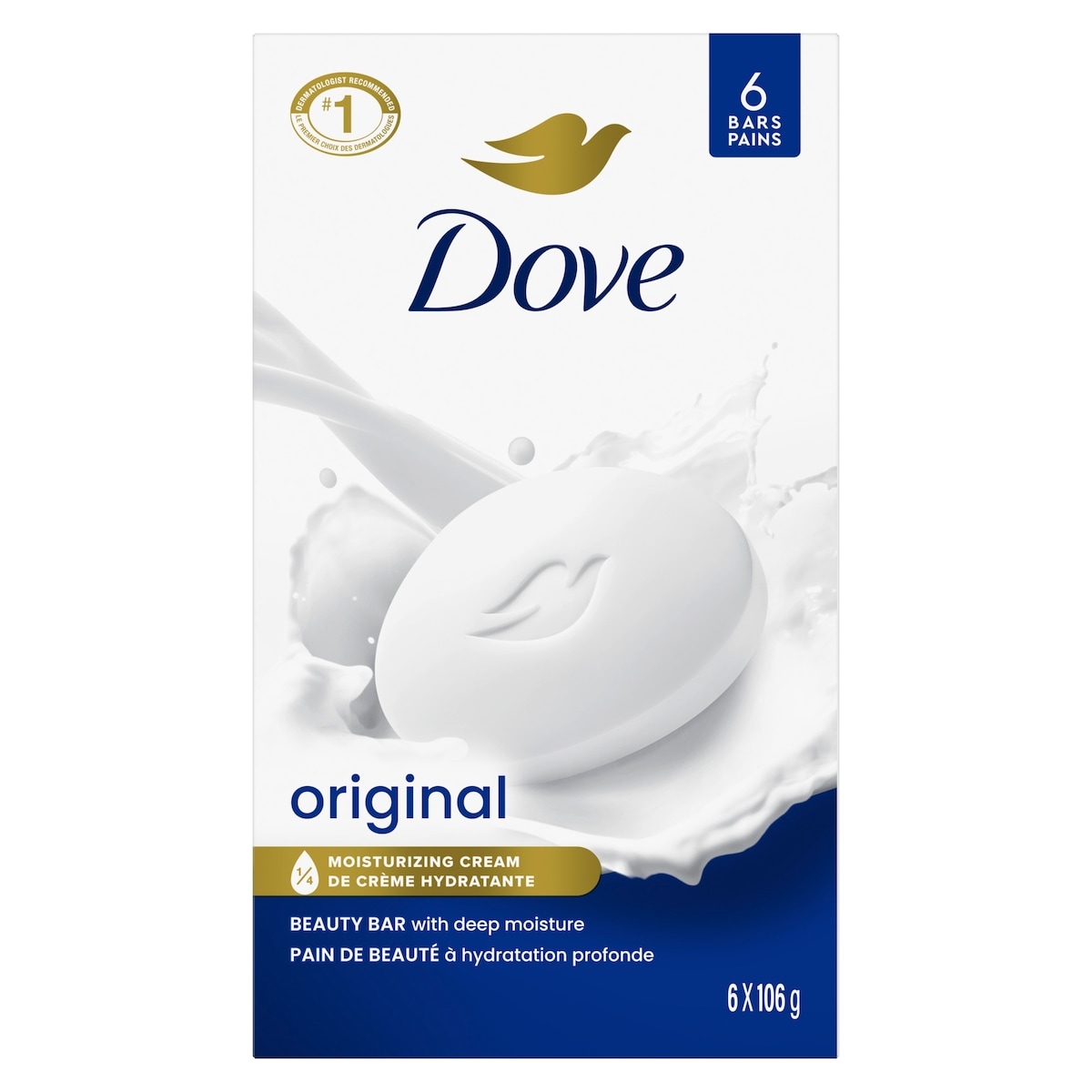DOVE BAR 6X106G WHITE