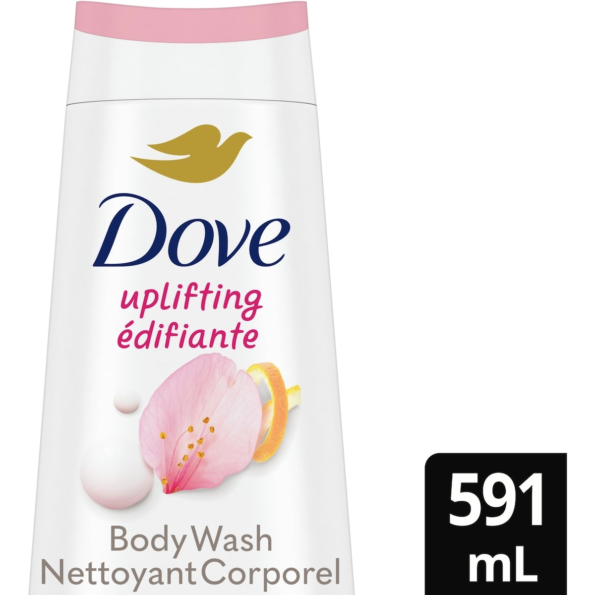 Gel douche pour une peau hydratée et d'apparence saine, Dove  Fleur de cerisier Sakura et Yuzu revigorants, avec MicroMoisture renouvelant pendant 24 heures, 591 ml