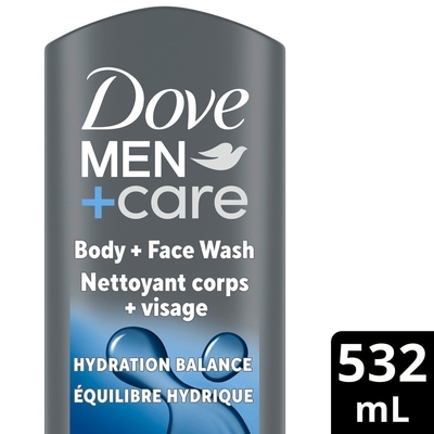 Men+Care Body and Face Wash with 24H Nourishing Micromoisture, Hydration Balance, Men's Body Wash, 532mL 2