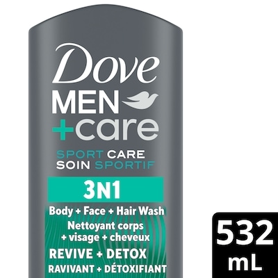 Men+Care Body and Face Wash with Tea Tree Oil, Invigorating Revive 3N1 with 24-Hour Nourishing Micromoisture Technology, 532 ml 2