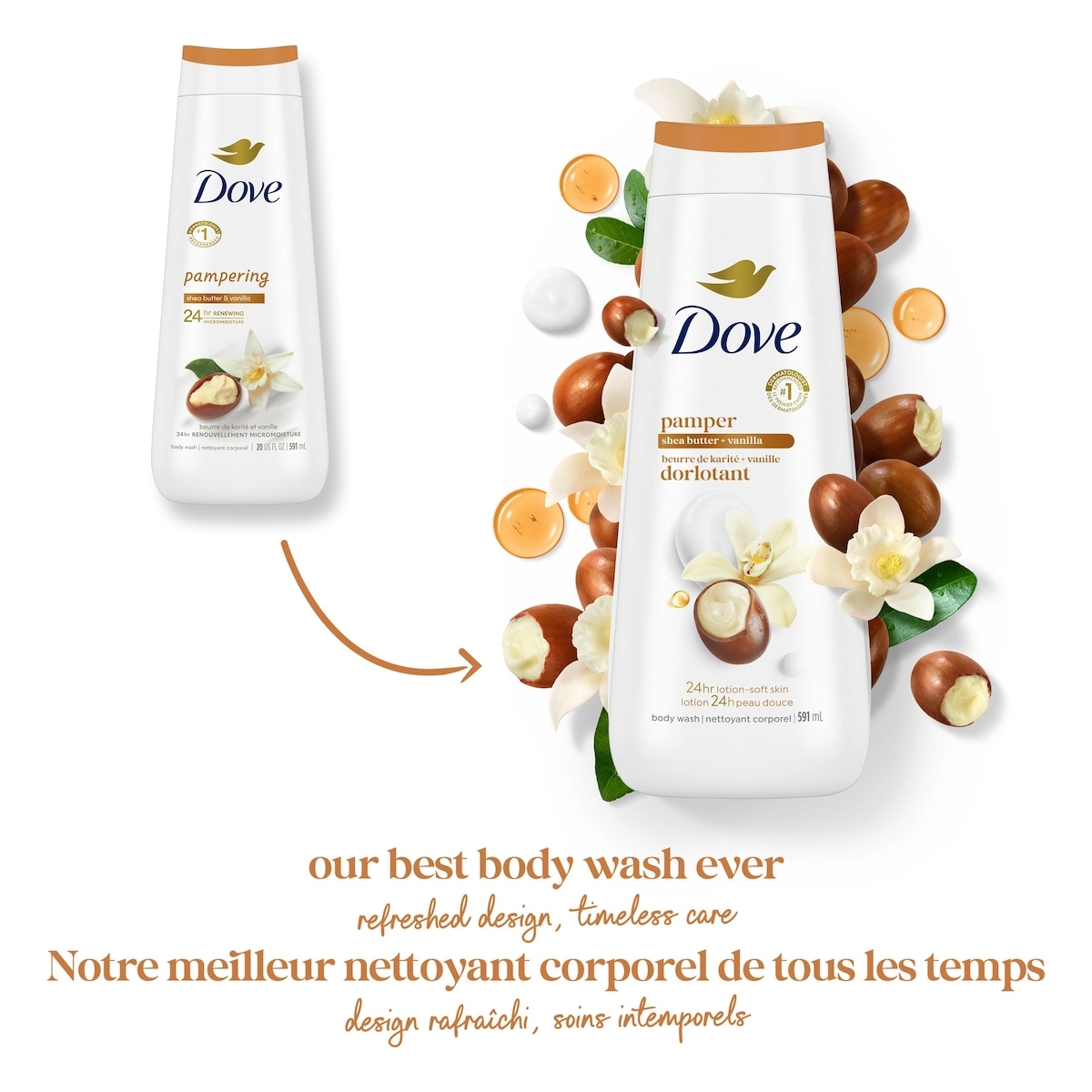 Pampering Body Wash for renewed