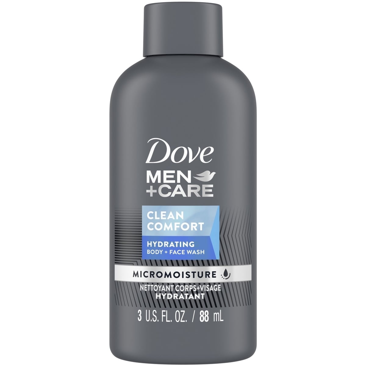 Dove Dove Men+Care Hydrating Clean Comfort Body and Face Wash with 24hr Nourishing Micromoisture Technology Body Wash for Men 88 mL