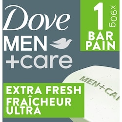 Men+Care Refreshing Extra Fresh Bar Soap Formulated for Men's Skin 3-N-1 Hand & Body + Face + Shave Bar Soap with ¼ Moisturizing Cream 1