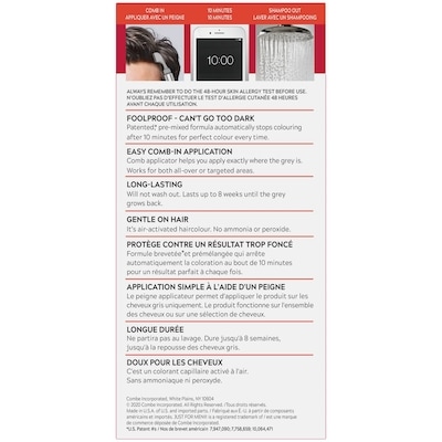 Easy Comb-In Color, Hair Coloring for Men with Comb Applicator - Dark Brown, A-45 2