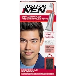 Easy Comb-In Color, Hair Coloring for Men with Comb Applicator - Darkest Brown/Black, A-50 1