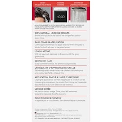 Easy Comb-In Color, Hair Coloring for Men with Comb Applicator - Darkest Brown/Black, A-50 2
