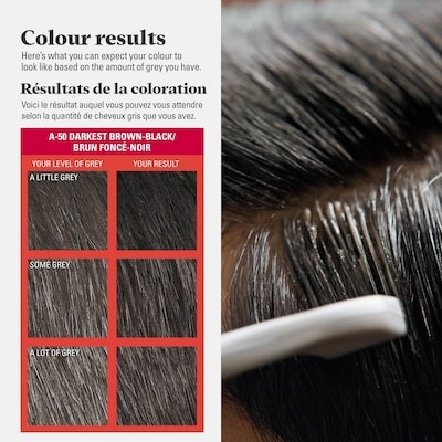 Easy Comb-In Color, Hair Coloring for Men with Comb Applicator - Darkest Brown/Black, A-50 4