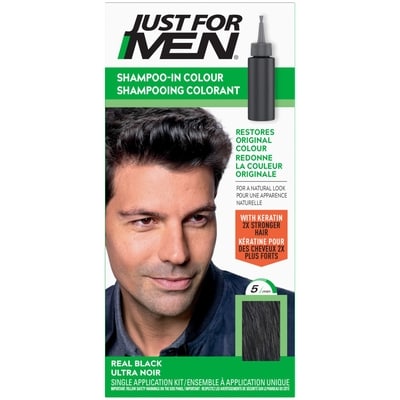 Shampoo-In Color, Hair Coloring for Men - Real Black, H-55