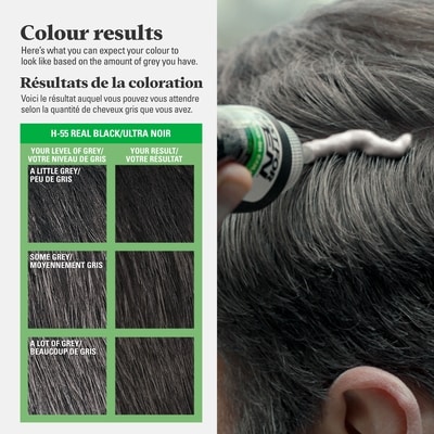 Shampoo-In Color, Hair Coloring for Men - Real Black, H-55 4