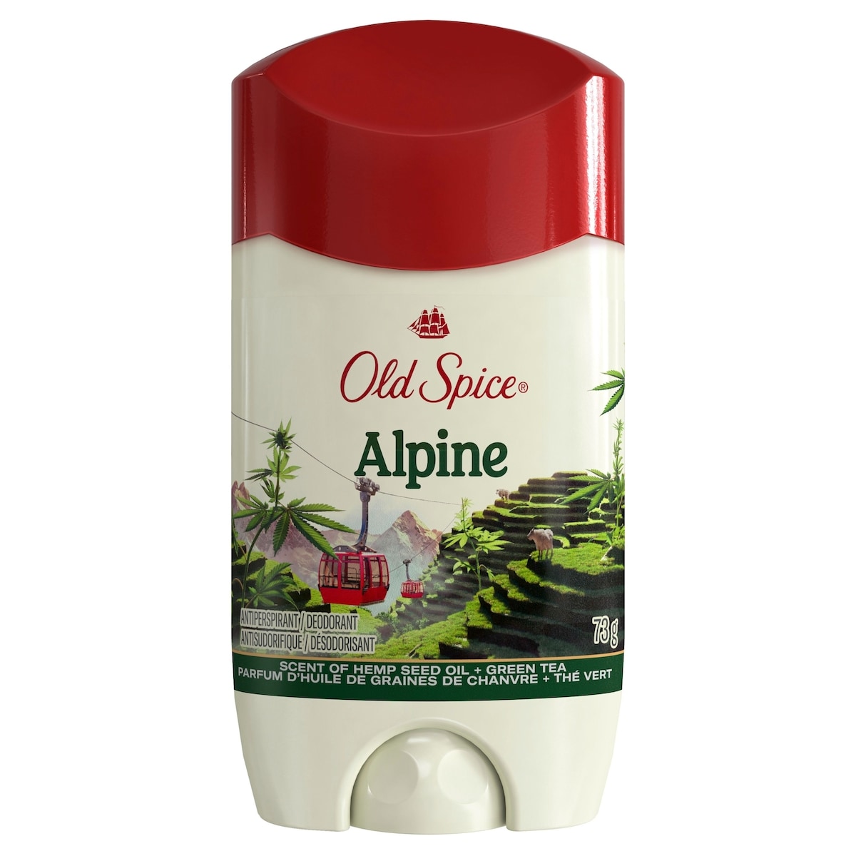 Old Spice collection Fraicheur – Invisible en baton Alpine avec huile de chanvre
