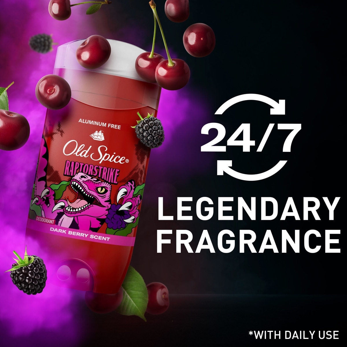 Aluminum Free Deodorant for Men, Raptorstrike, 48 Hr. Protection