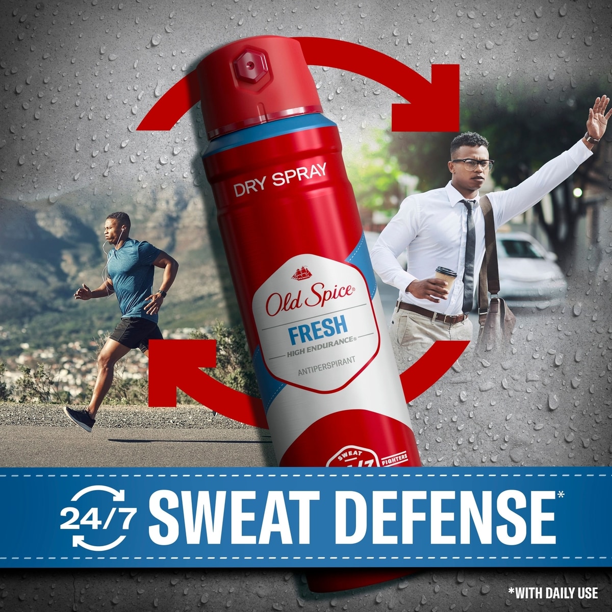 Antiperspirant and Deodorant Invisible Dry Spray for Men, 24/7 Freshness, Lasting Sweat and Odor Protection, Legendary Fragrance, High Endurance, Fresh Scent