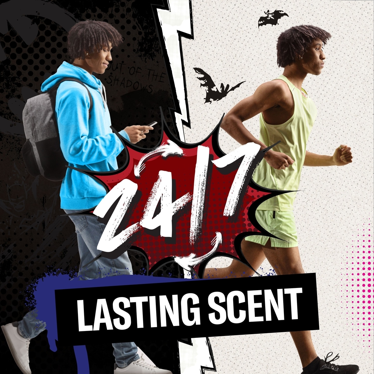 Aluminum Free Deodorant for Men, 24/7 Freshness, Long Lasting Odor Protection, Smell Like a Hero, Batman, Black Cherry and Nightfall Scent