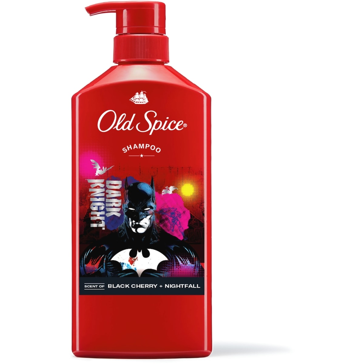 Shampooing x Batman, Le Chevalier Noir, Collaboration DC Comics, Cheveux d’apparence plus saine, plus volumineux et plus hydratés, parfum Cerise noire et crépuscule, 647mL (21,9oz liq.)