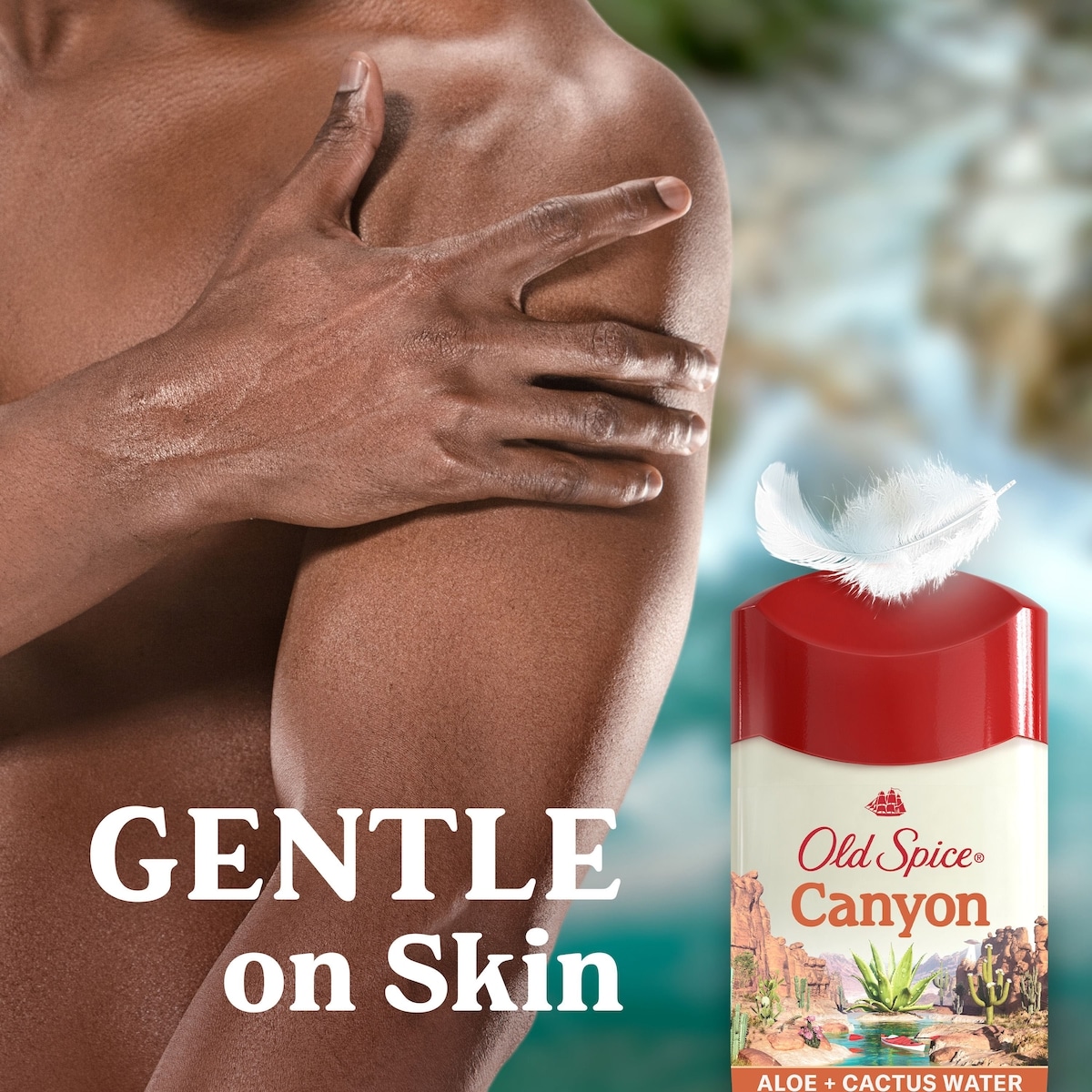 Antisudorifique et désodorisant pour hommes, Canyon, parfum d’aloès et d’eau de cactus, fraîcheur durable 24