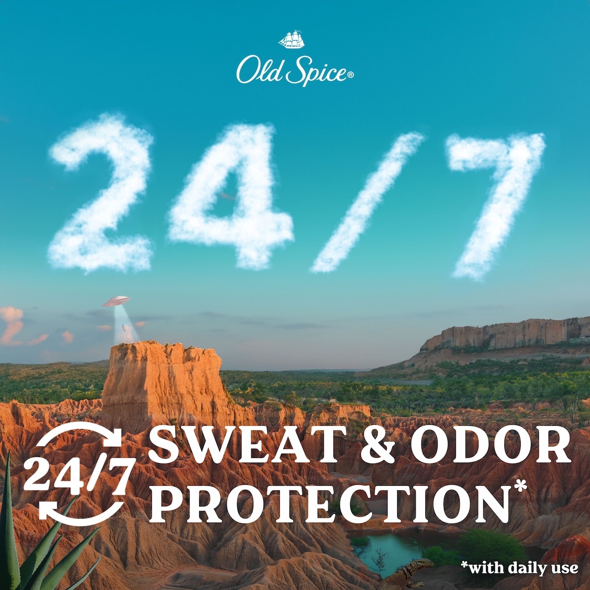 Antisudorifique et désodorisant pour hommes, Canyon, parfum d’aloès et d’eau de cactus, fraîcheur durable 24