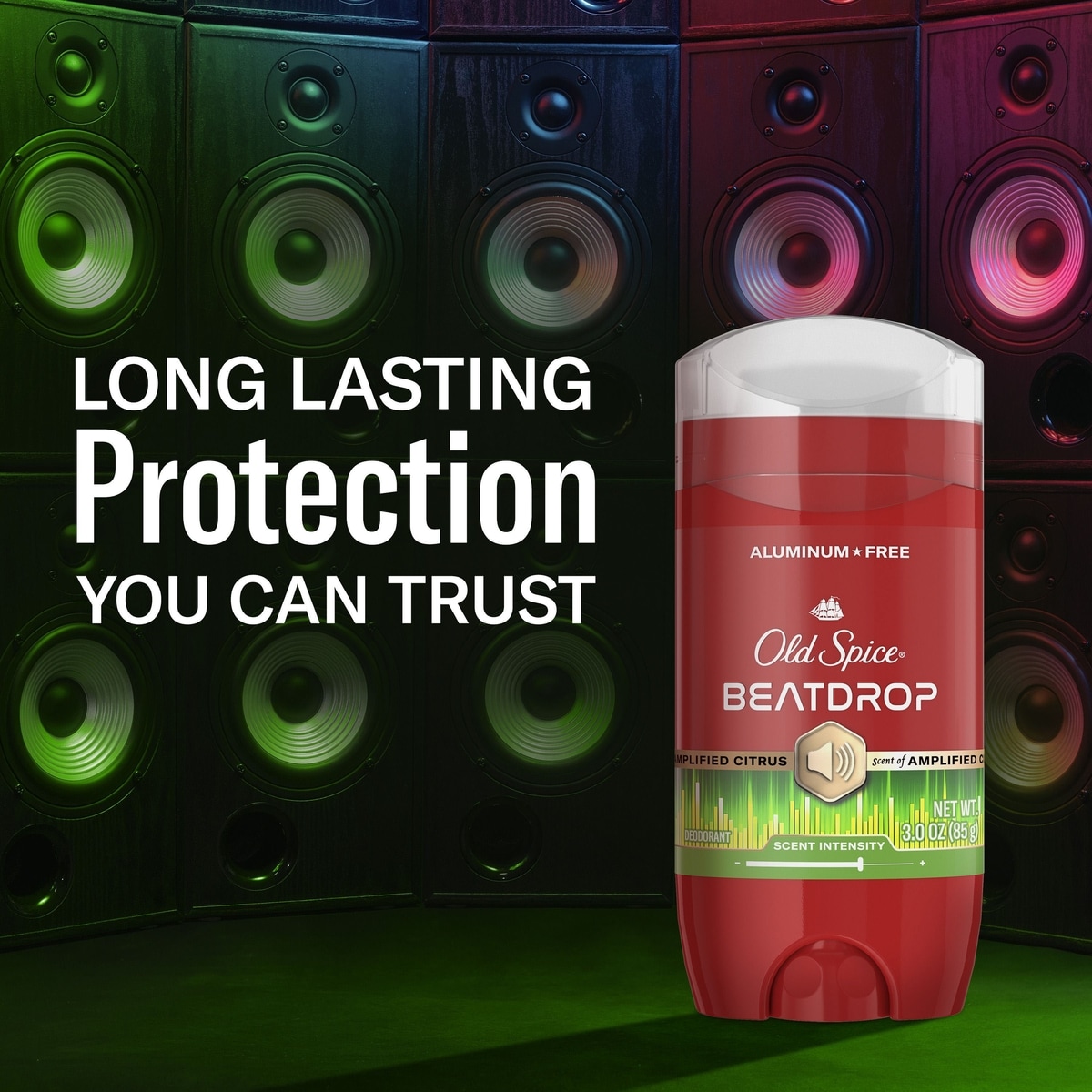 Red Collection Deodorant for Men, Beatdrop Scent, 24-Hour Odor Protection, Refreshing Fragrance, Long-Lasting Freshness