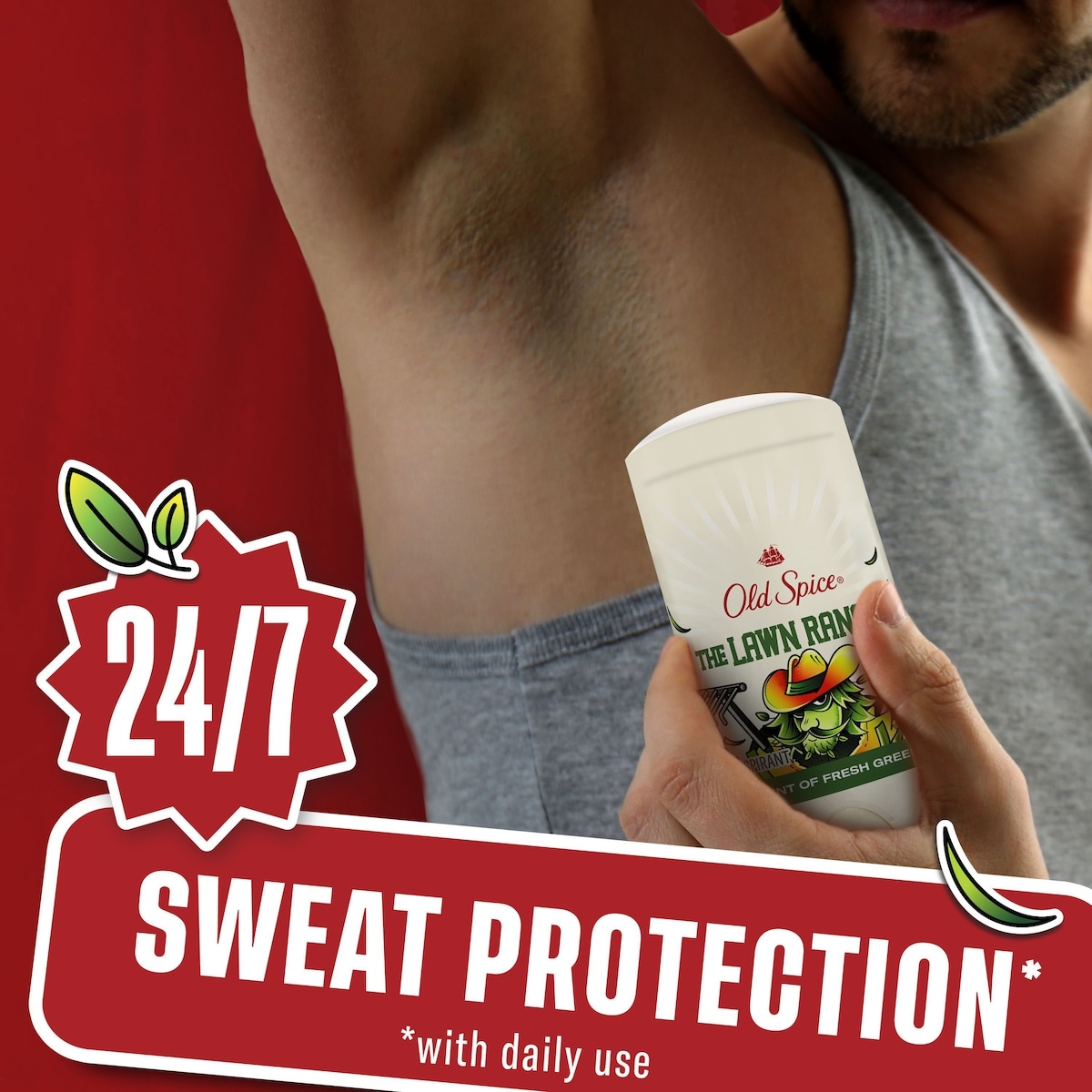 Antisudorifique pour hommes, Lawn Ranger, 73 g, parfum de gazon frais, longue durée, sensation sèche, protection contre la transpiration et les odeurs 24/7, édition saisonnière limitée