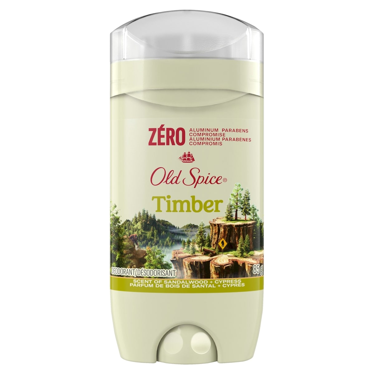 Désodorisant Old Spice pour hommes Timber avec parfum de bois de santal, 85 g
