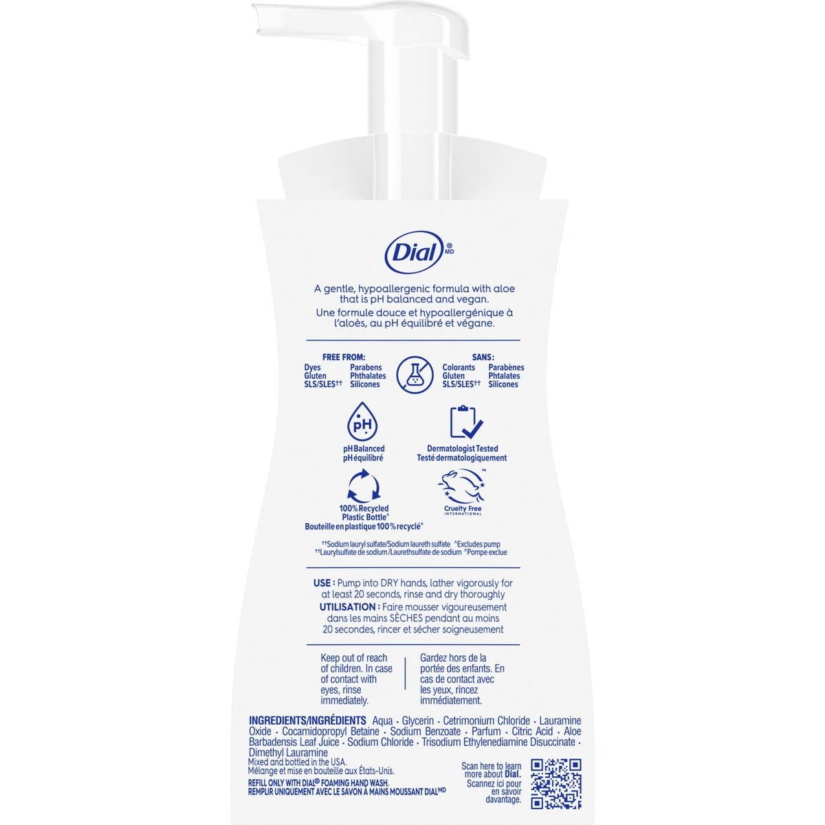 Savon moussant pour les mains Dial Clean+Gentle, 221 mL