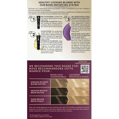 Keratin Blonde Hair Permanent Hair Colour Cream Platinum Blonde 001, Ultra Lightening Kit, 1 Application 3