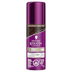 Keratin Root Temporary Hair Colour Spray, Dakr Brown - Salon Inspired Temporary Hair Dye, for up 100% Grey Coverage 1