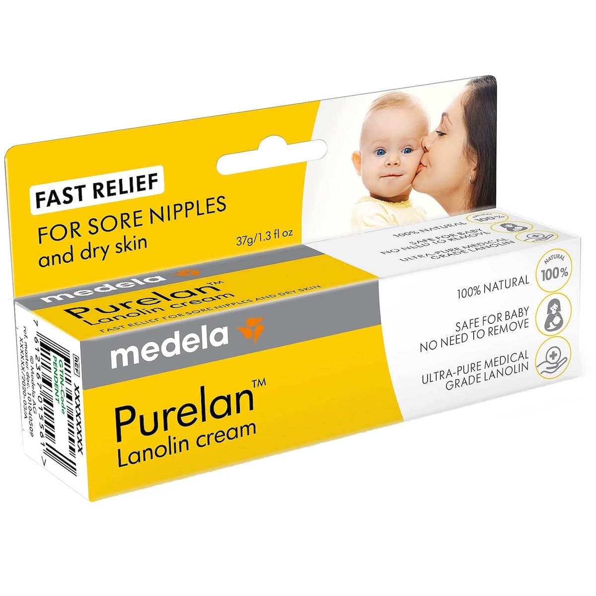 Medela Medela Lanolin Nipple Cream for Breastfeeding, 100% All-Natural Single Ingredient, New Purelan, 1.3 Ounce 37 g