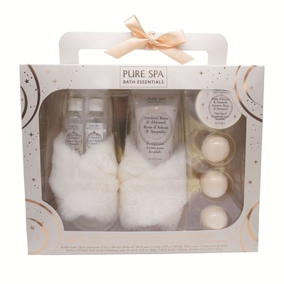 Ancient Rose and Almond Luxurious Set w/Slippers