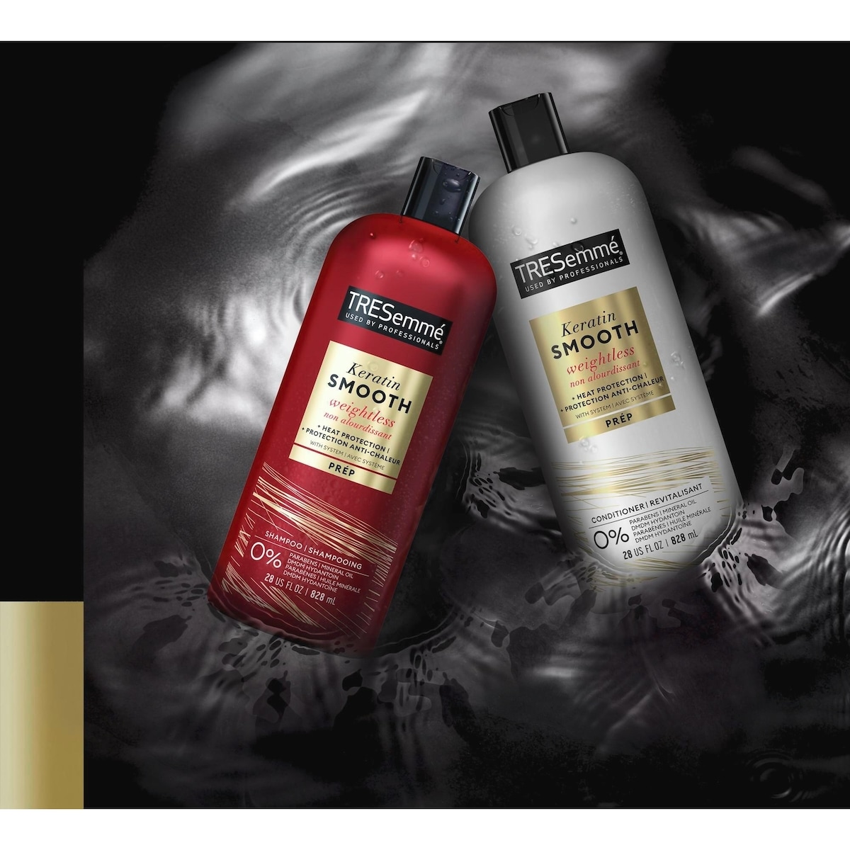 Shampooing pour cheveux frisottés TRESemmé Keratin Smooth Lamellar Discipline avec Technologie Pro Style