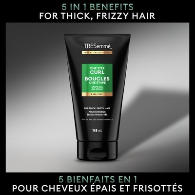 One-Step Curl Crème Gel for thick, frizzy hair 5 in 1 multi-tasking hair styling product 5