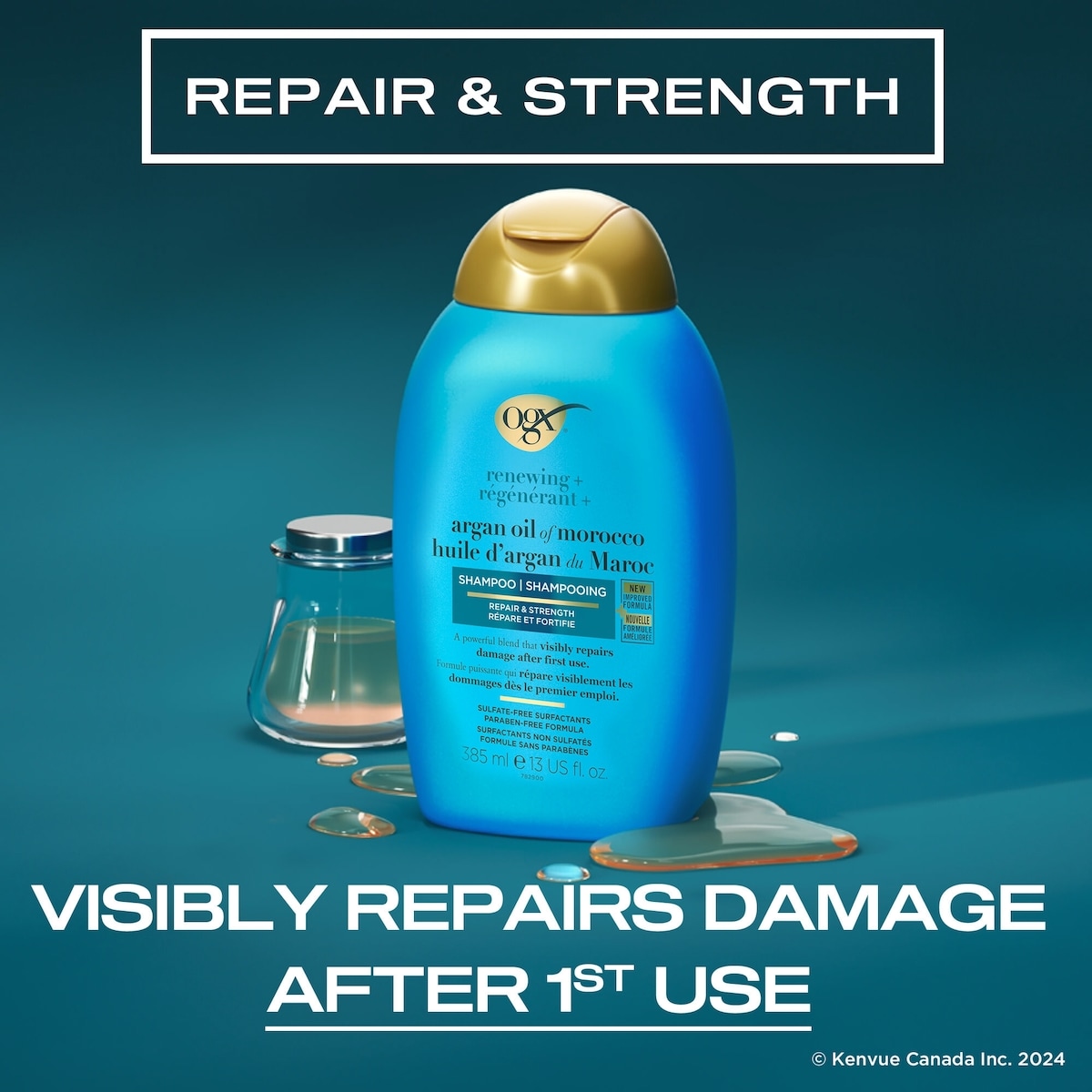 Shampooing régénérant + huile d’argan du Maroc