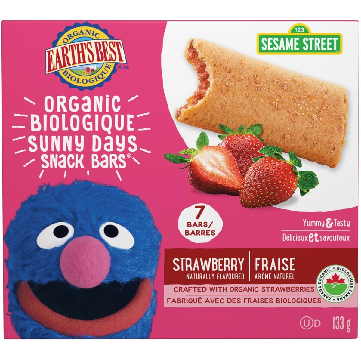 Barres Sunny Days biologiques aux fraises
