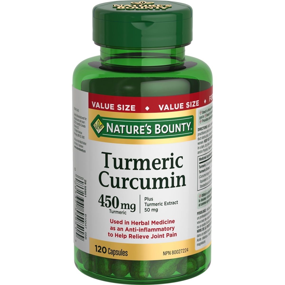 Curcumine du curcuma, 450 mg, anti-inflam.