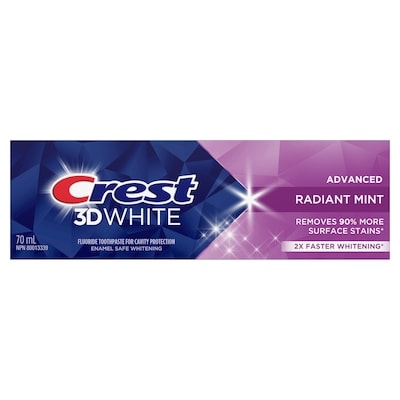 3D White Advanced, Teeth Whitening Toothpaste Radiant Mint, 70 ml