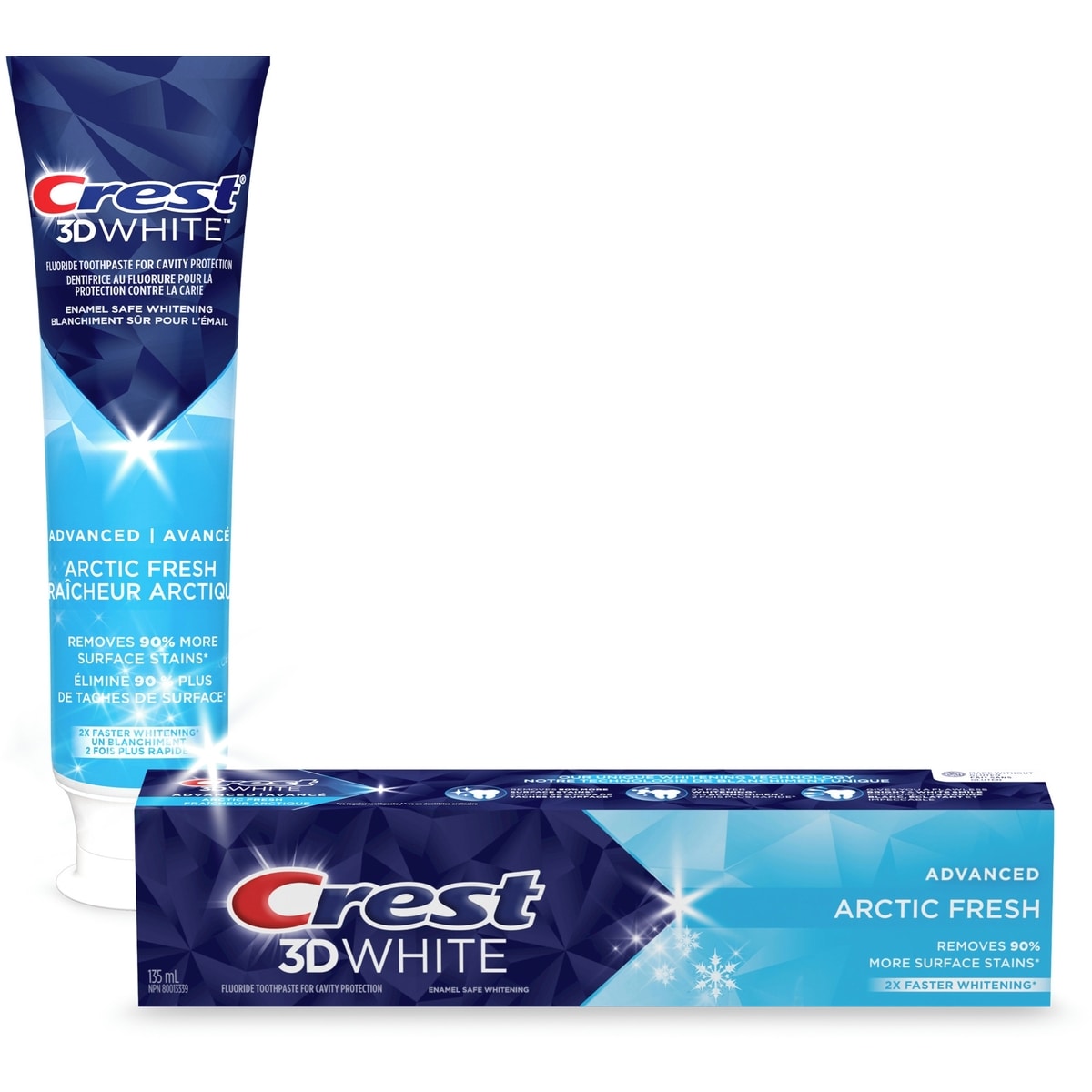 Dentifrice blanchissant Crest 3D White Avancé, Fraîcheur arctique