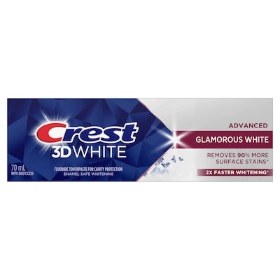 3D White Advanced Glamorous White, Teeth Whitening Toothpaste, 70 ml