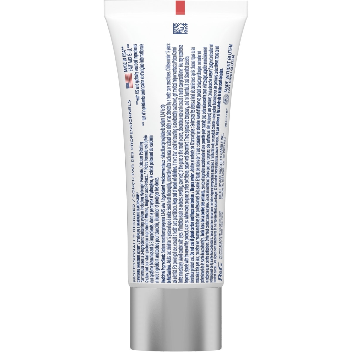 Dentifrice Crest 3D White Professionnel Ultrablanc, 75 mL