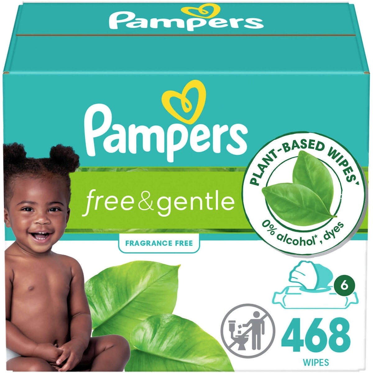 Free & Gentle 100% Plant-Based Fragrance Free Baby Wipes