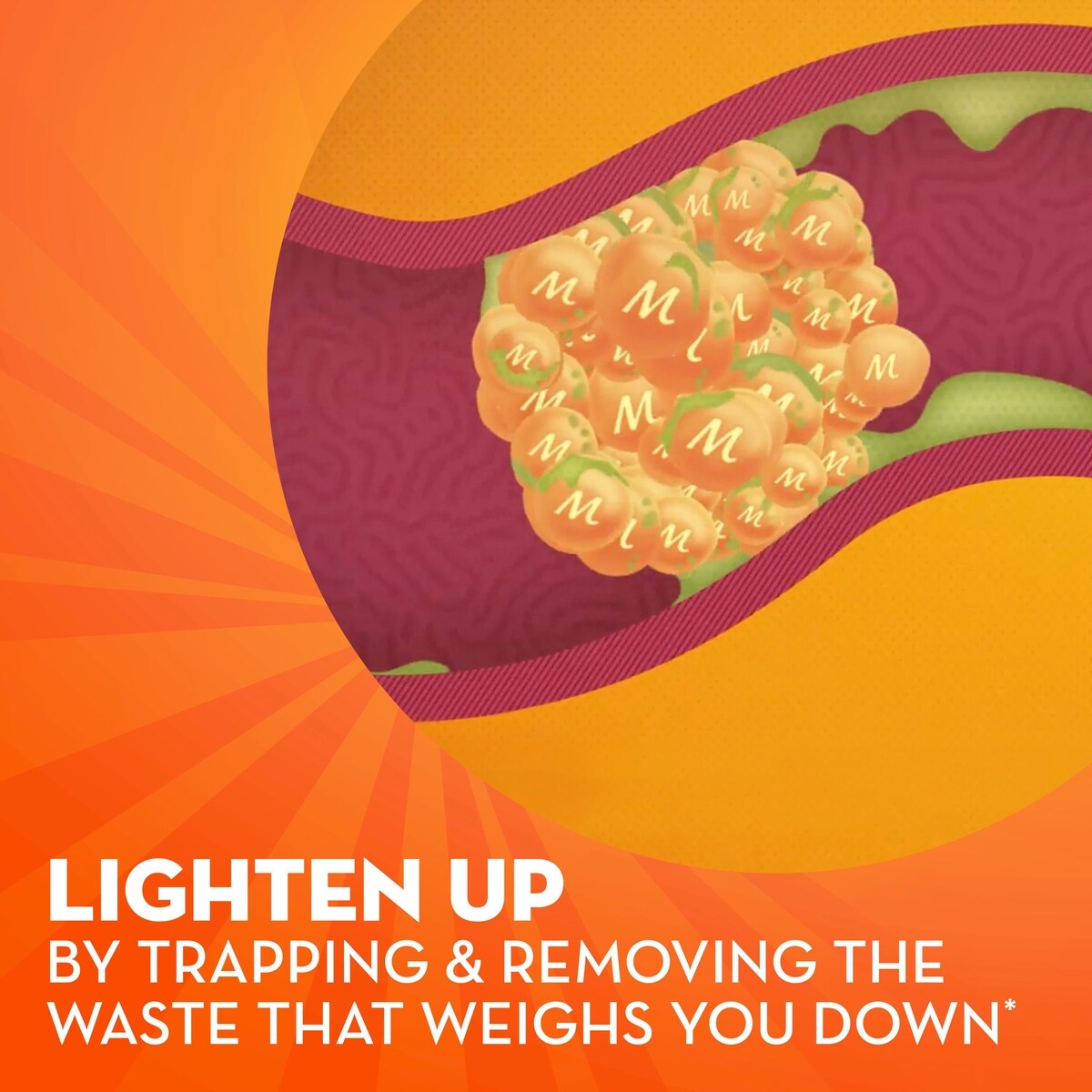 Fibre+ Collagen Peptides, Psyllium Husk Powder, Plant Based Fibre, Sugar-Free with Stevia, Orange Flavoured