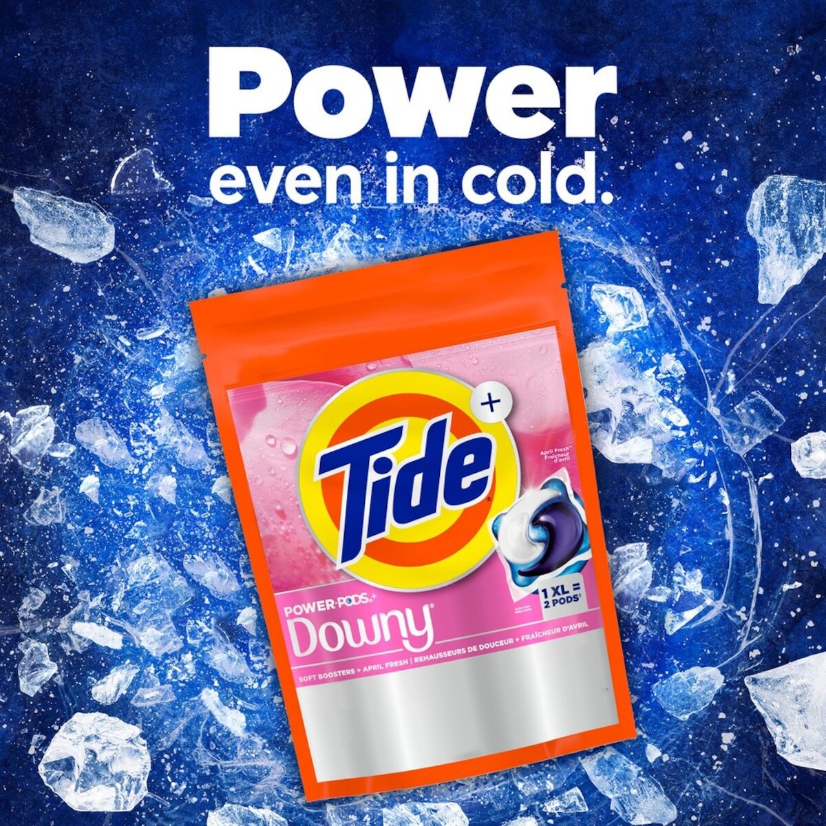 Capsules de détergent à lessive Power PODs + Downy