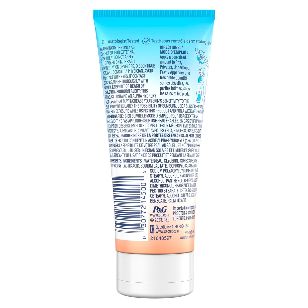 Whole Body Aluminum Free Deodorant Invisible Cream Peach & Vanilla