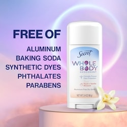 Whole Body Stick Aluminum Free Deodorant for Women with notes of Peach & Vanilla 3