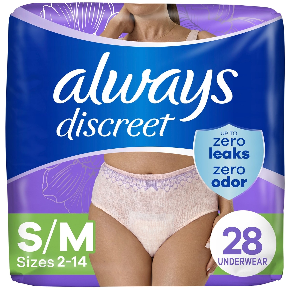 Adult Incontinence Underwear for Women and Postpartum Underwear, S/M, Up to 100% Bladder Leak Protection