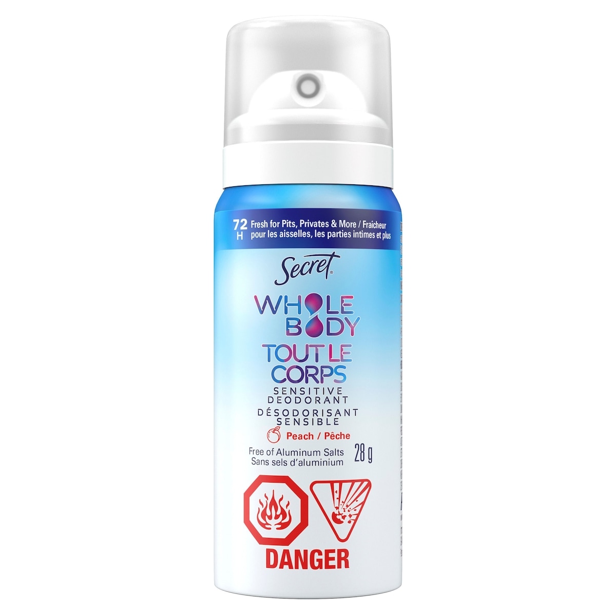 Whole Body Aluminum Free Deodorant for Women Body Spray Peach & Vanilla