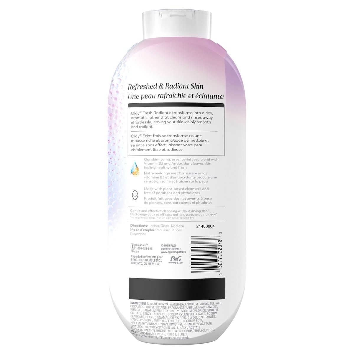 Fresh Radiance Body Wash with Essence of Orchid and Black Currant, Vitamin B3 and Antioxident Blend