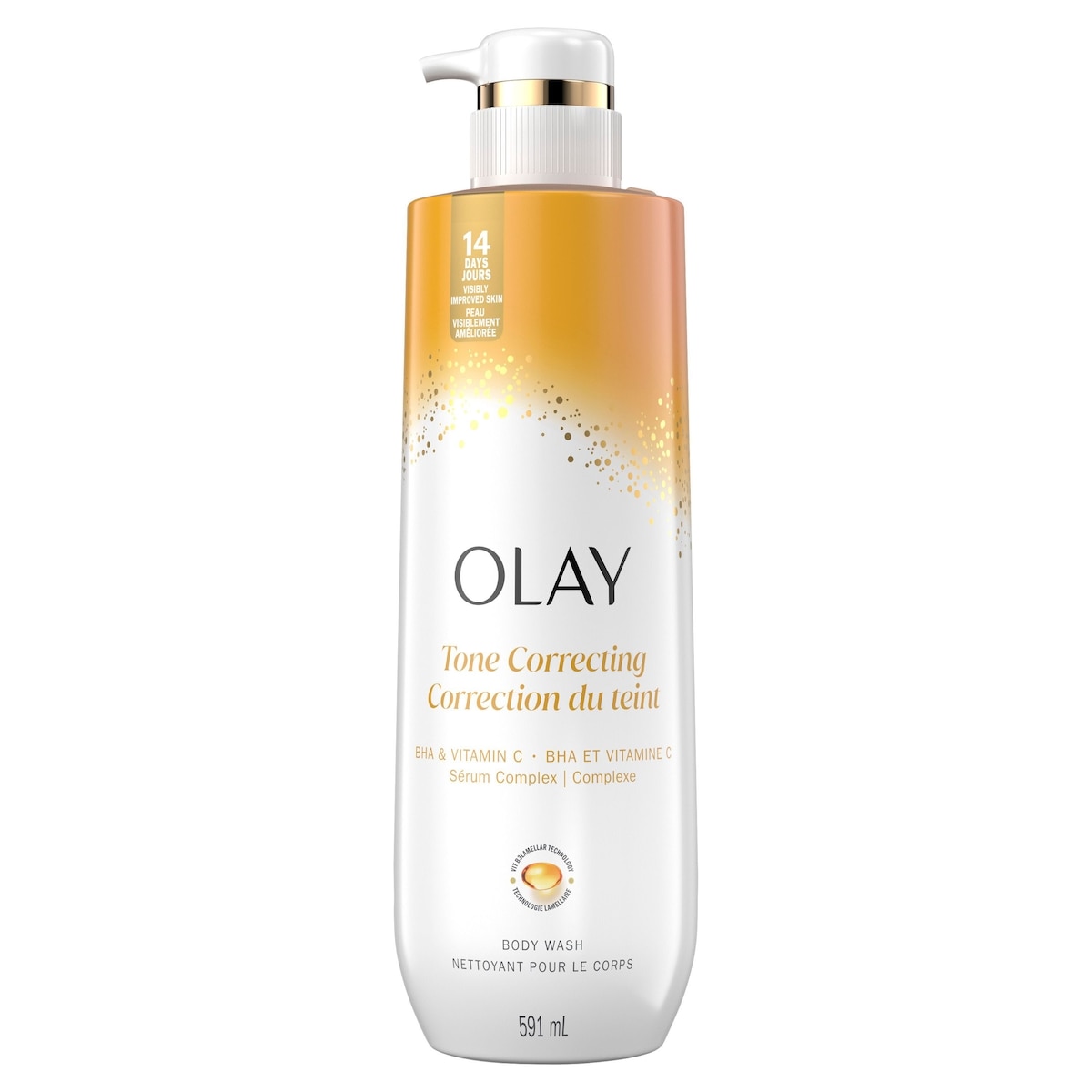 Tone Correcting Body Wash with BHA and Vitamin C Serum Complex